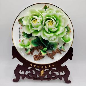 11寸12寸14寸精品五朵(骨瓷金邊風(fēng)動(dòng)釉下彩)